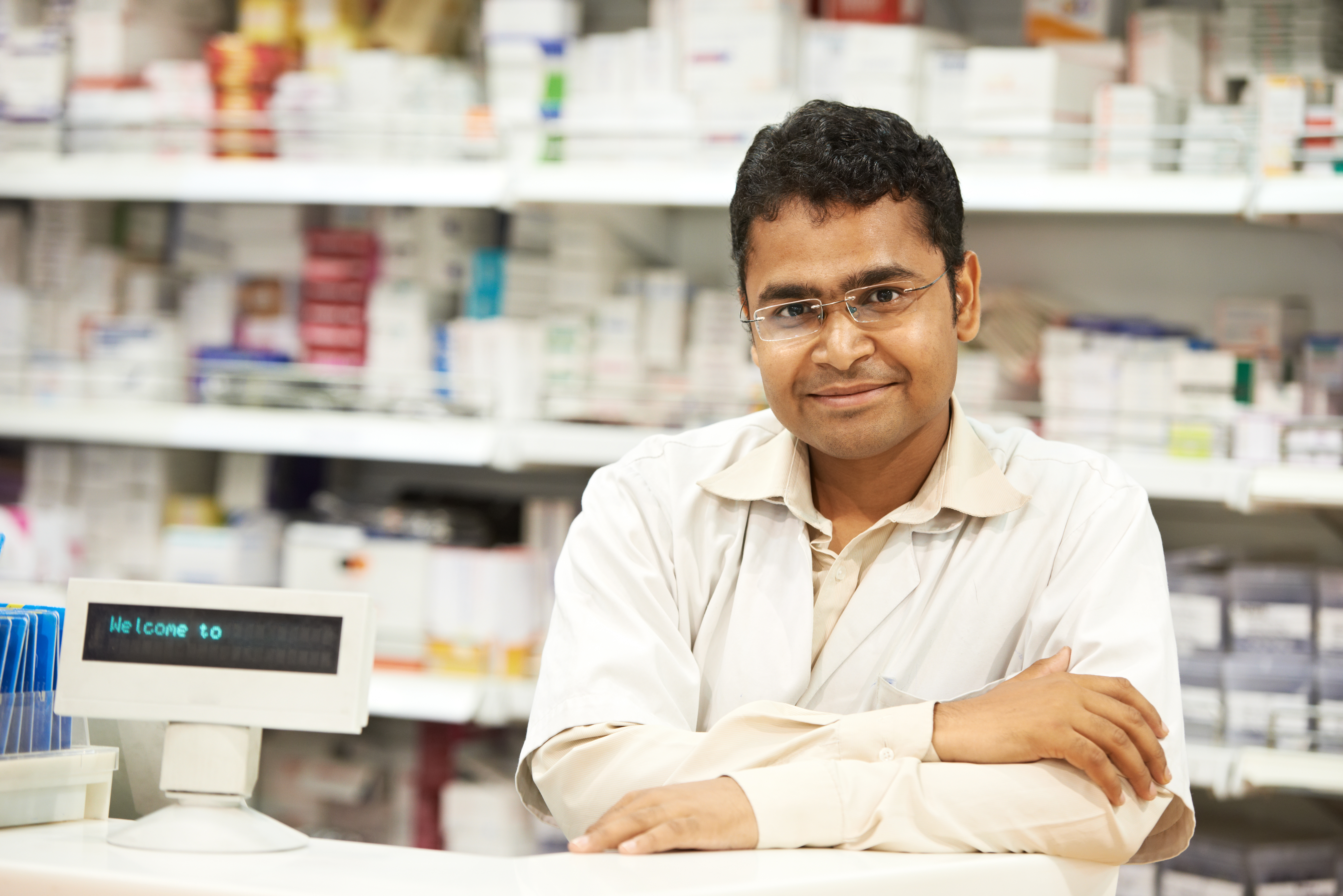 pharmacist smiling