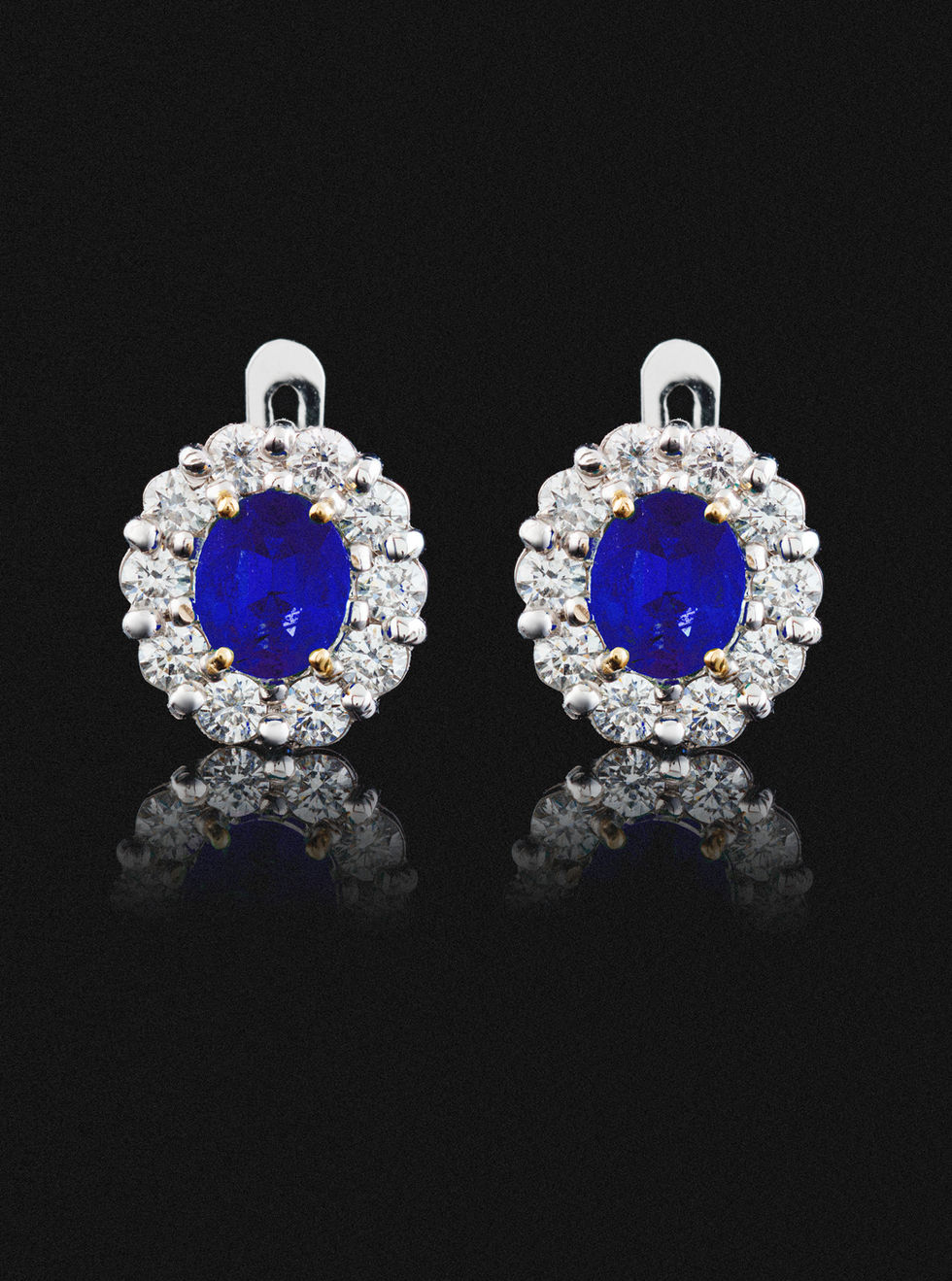 Sapphire and Diamond Earrings