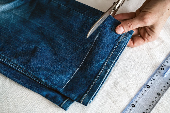 Garniture en tissu denim