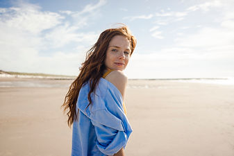 Portrait of Woman on Beach