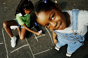 Children Playing Hopscotch