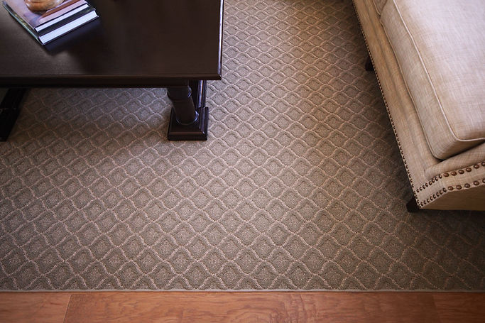 Detail of a living room with carpet