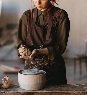 Artist Sculpting Clay