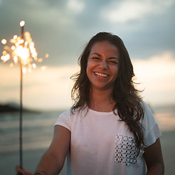 Woman with Firecracker