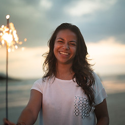 Woman with Firecracker