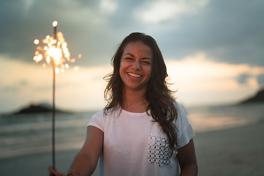 Woman with Firecracker