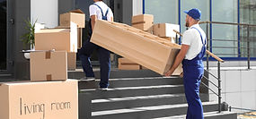 Movers Carrying Shelving Unit