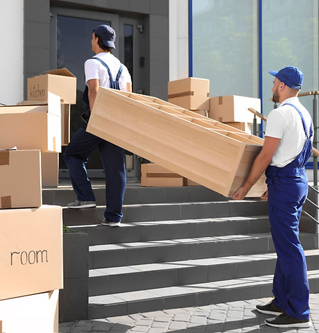 Movers Carrying Shelving Unit