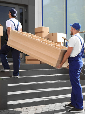 Movers Carrying Shelving Unit
