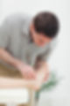 Podiatrist examining the foot of a patient