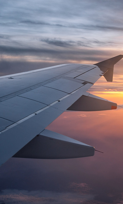 Sunset from the Airplane Window
