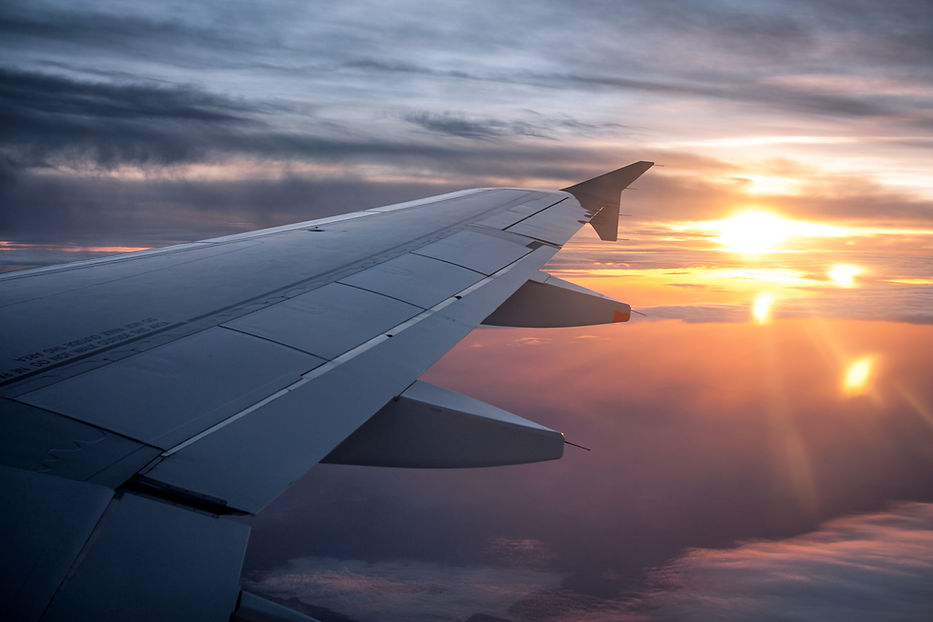Sunset from the Airplane Window