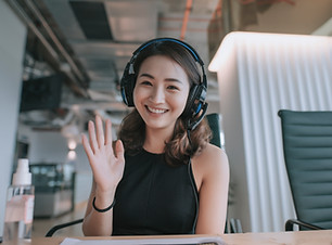 Smiling Woman Waving