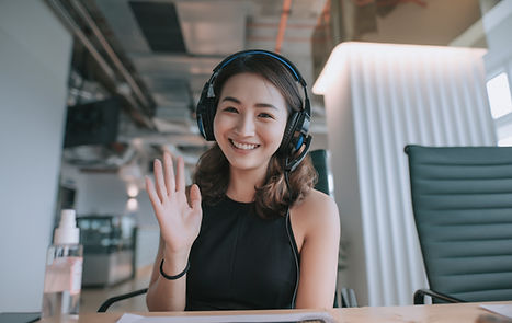 Smiling Woman Waving