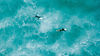 Aerial View of Surfers