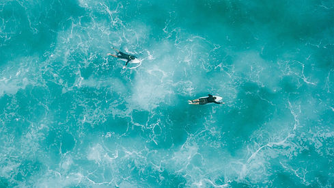 Aerial View of Surfers