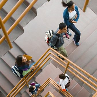Students on Stairs