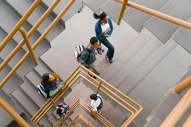 Students on Stairs