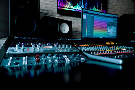 Picture of video and audio editing equipment