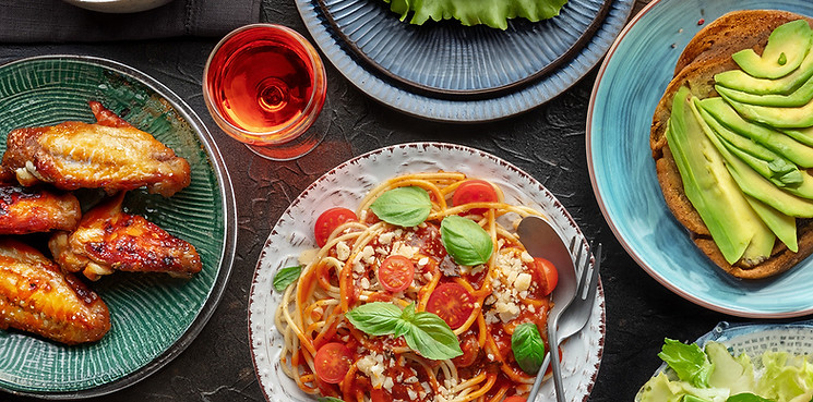 Assorted Food Plates
