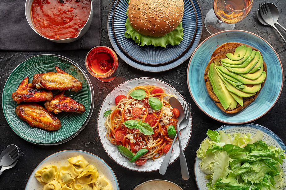 Assorted Food Plates