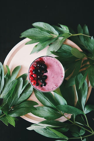 Lait frappé aux baies fraîches