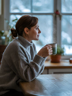 Woman Enjoying Coffee