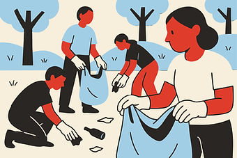 Community Cleanup Illustration