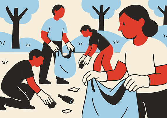 Community Cleanup Illustration