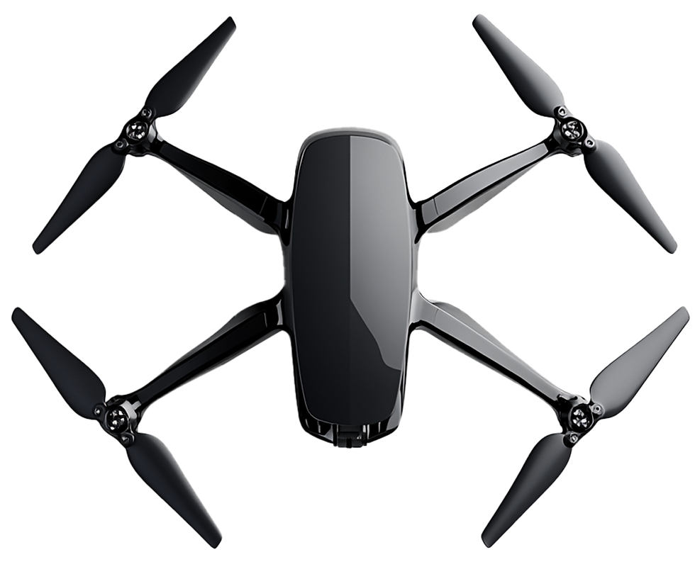Moderno drone quadricottero