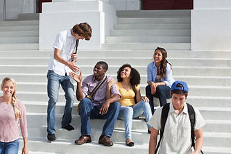 Students Socializing Outside
