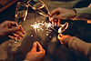Sparklers and Champagne Celebration