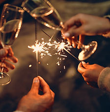 Sparklers And Toasting