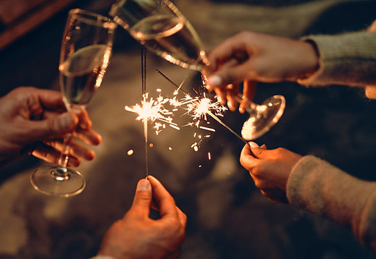 Sparklers and Champagne Celebration