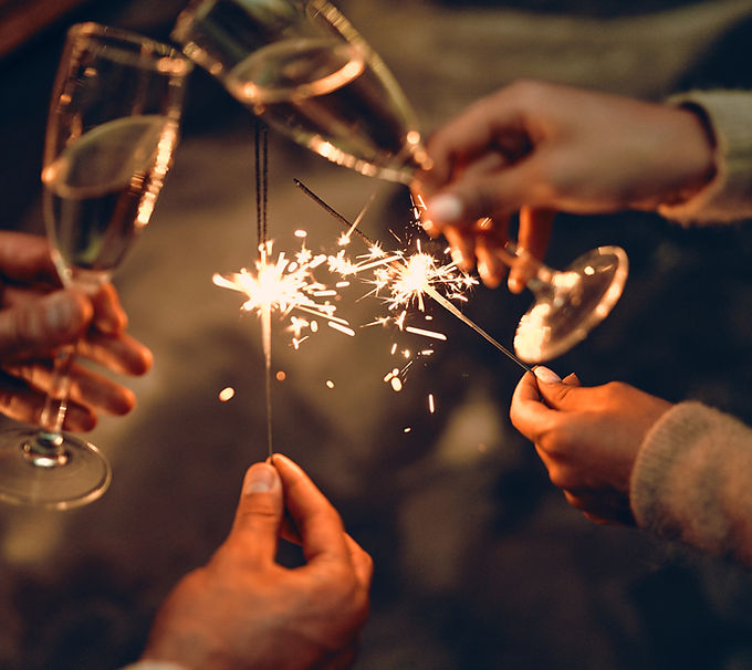 Sparklers And Toasting