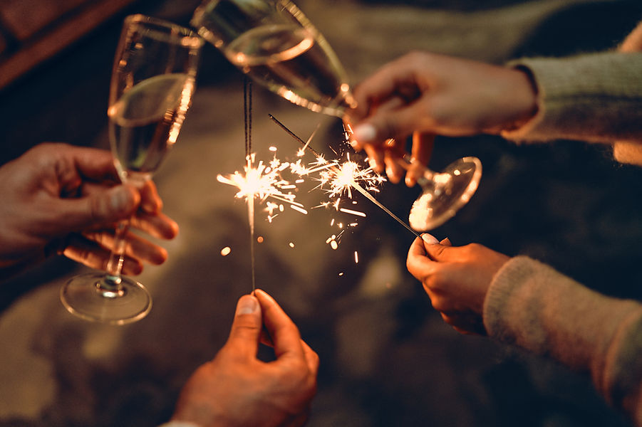 Sparklers and Champagne Celebration