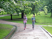 Young Girls Running