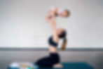 Mother lifting baby