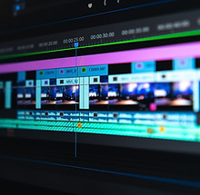 Línea de tiempo de edición de video