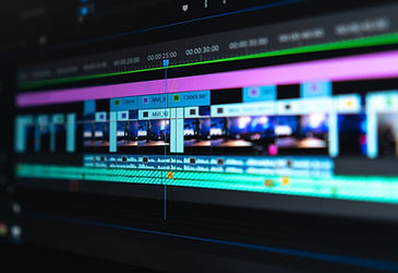 Ligne de temps pour le montage vidéo