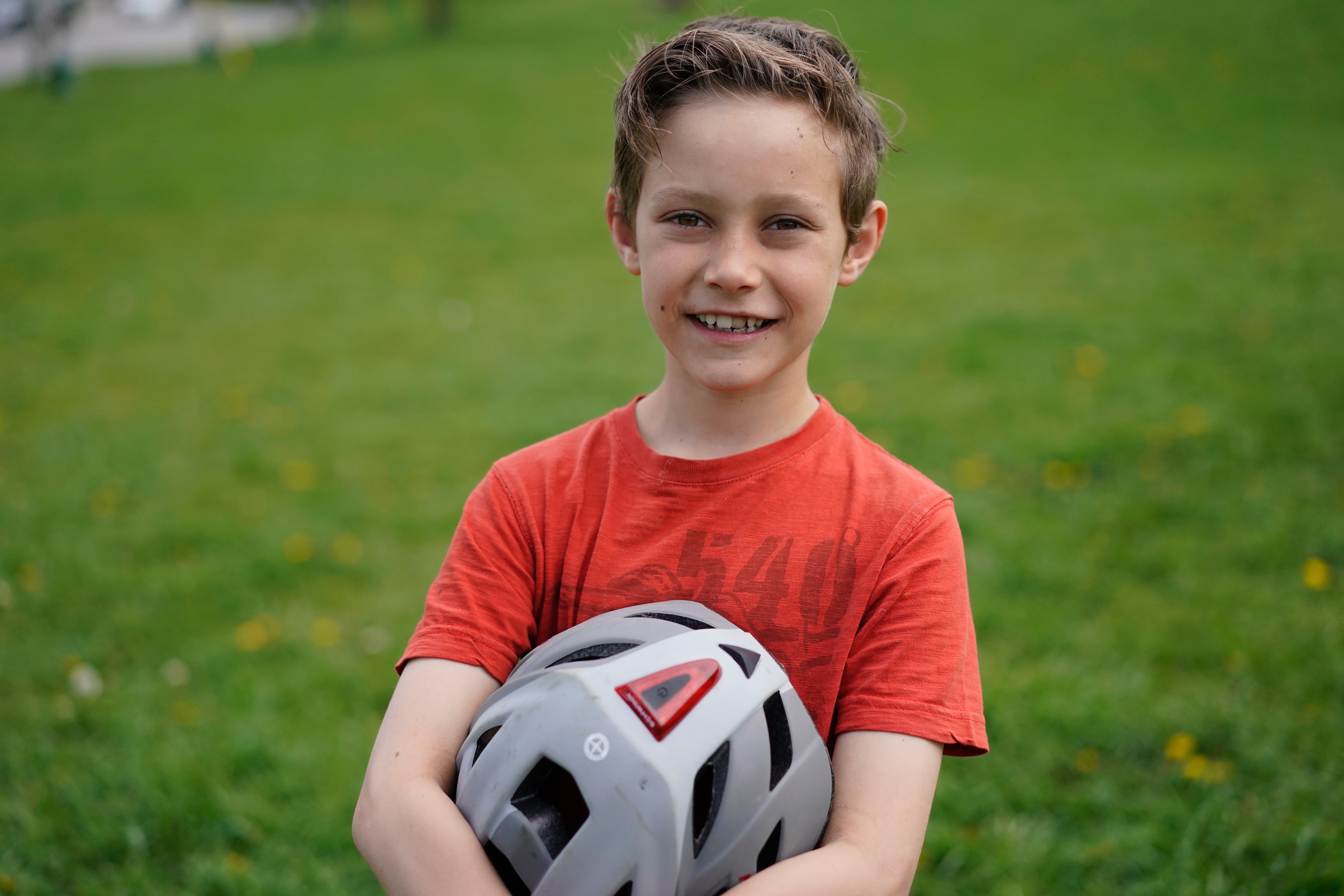 Boy with Helmet