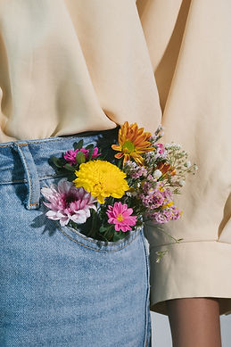 Flores no bolso