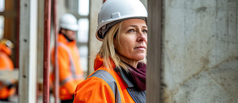 Construction Worker Focused