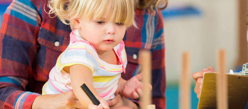 Child engaged in creative play