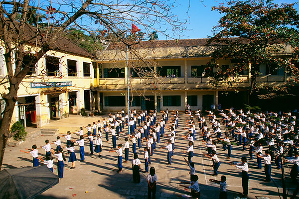 School yard exercise, Nha Trang, Vietnam