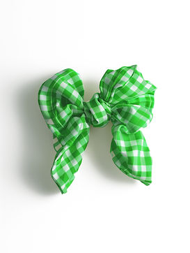 Green Patterned Bow