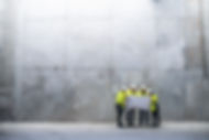 Meeting at construction site