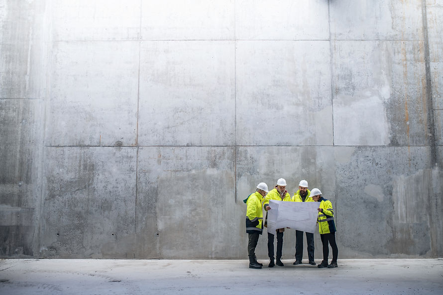 Meeting at construction site
