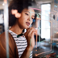 Woman Writing Diagram