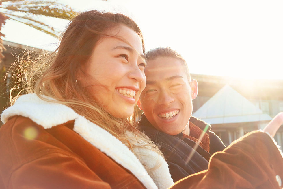 Smiling Friends Outdoors